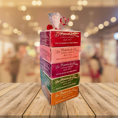 Lote de 5 Variedades de Patés Ibéricos -  Ideal para Regalo. SIN GLUTEN.