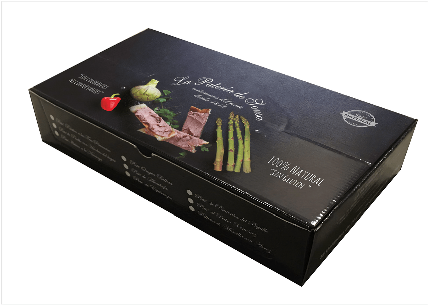 Surtido Paté Ibérico 100% natural (caja 35 uds.) – 1,50€/ud.