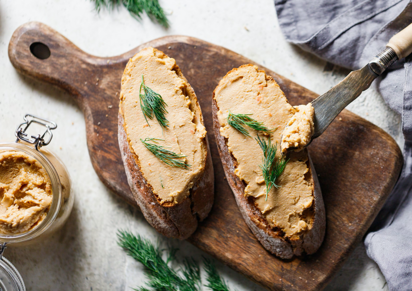 Paté Vegetal de Espárragos Artesanal y 100% Natural. (33 unidades). (Sin gluten y sin lactosa).