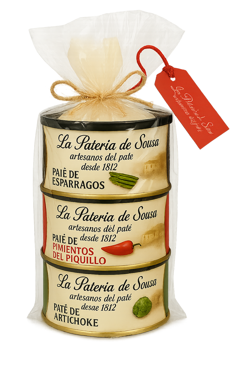 Lote de 3 Variedades de Patés Vegetales 100% Naturales. SIN GLUTEN Y SIN LACTOSA.
